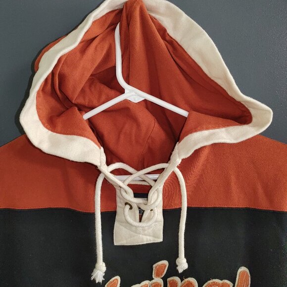 Old Time Hockey Original Six Rafters Collection Men's XL Orange Black Hoodie - Picture 6 of 16